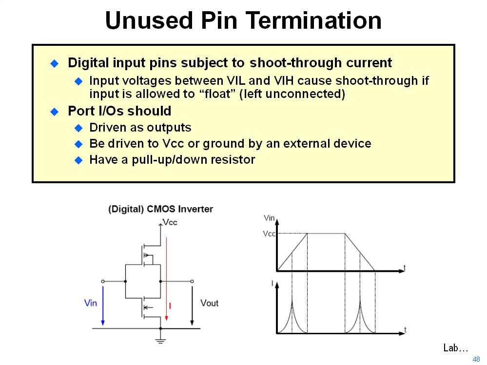 Low-Power Optimization Unused Pin Termination 6-6 Getting