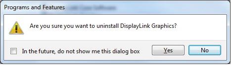 Uninstalling the driver 1. Follow the instructions to find the driver path, and then right-click on DisplayLink Graphics to uninstall the driver.