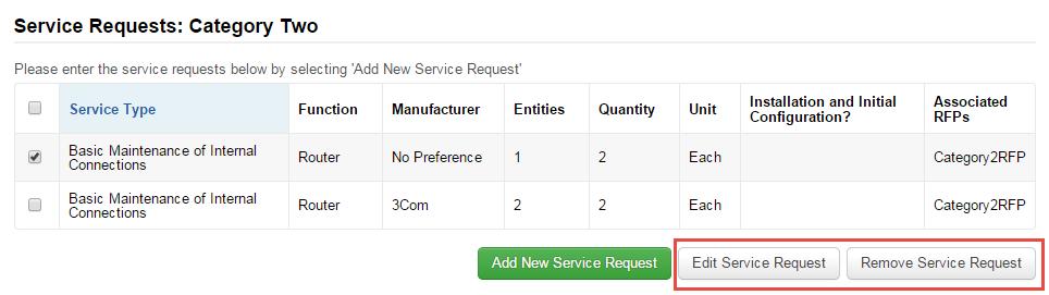 4. Complete the required fields, as indicated with a red asterisk. 5. Select the RFP that applies to this service.