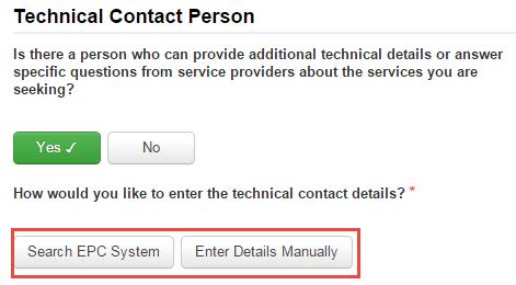 TECHNICAL CONTACT INFORMATION 1. Indicate if there is a technical contact person who can provide additional information for your application. 2.