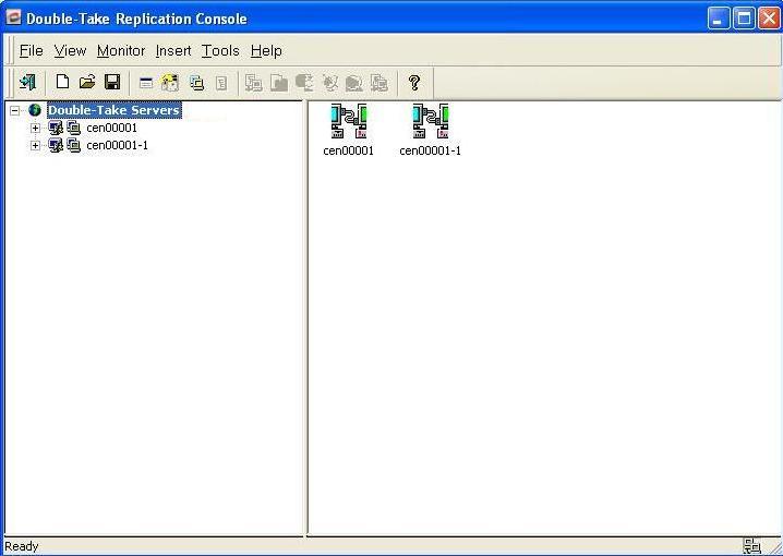 Replication Console for files and folders jobs Start the Double-Take Replication Console by selecting Start, Programs, Double-Take for Linux, Double-Take Replication Console.