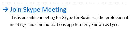 WEB Option : Join without installing the Skype Web App plug-in Experience: Audio over phone plus online view of PowerPoint presentation, instant message, whiteboard and Q&A.