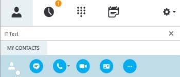 Finding and adding contacts From the Company Directory In the main Skype for Business window start typing the name in the search box. A list of matching people from your Contacts will appear.