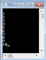 Write a program to input all the even number between 1 to 10.