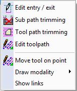 1. No criteria this option will remove any visualisation option that has been set 2. By element type this option will show the type of elements that make up the toolpath e.g.