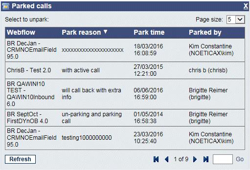 Holding and Parking Calls Another feature of Synthesys is the ability to Hold or Park a call by clicking the park or hold option on the Navigation toolbar. In Synthesys.