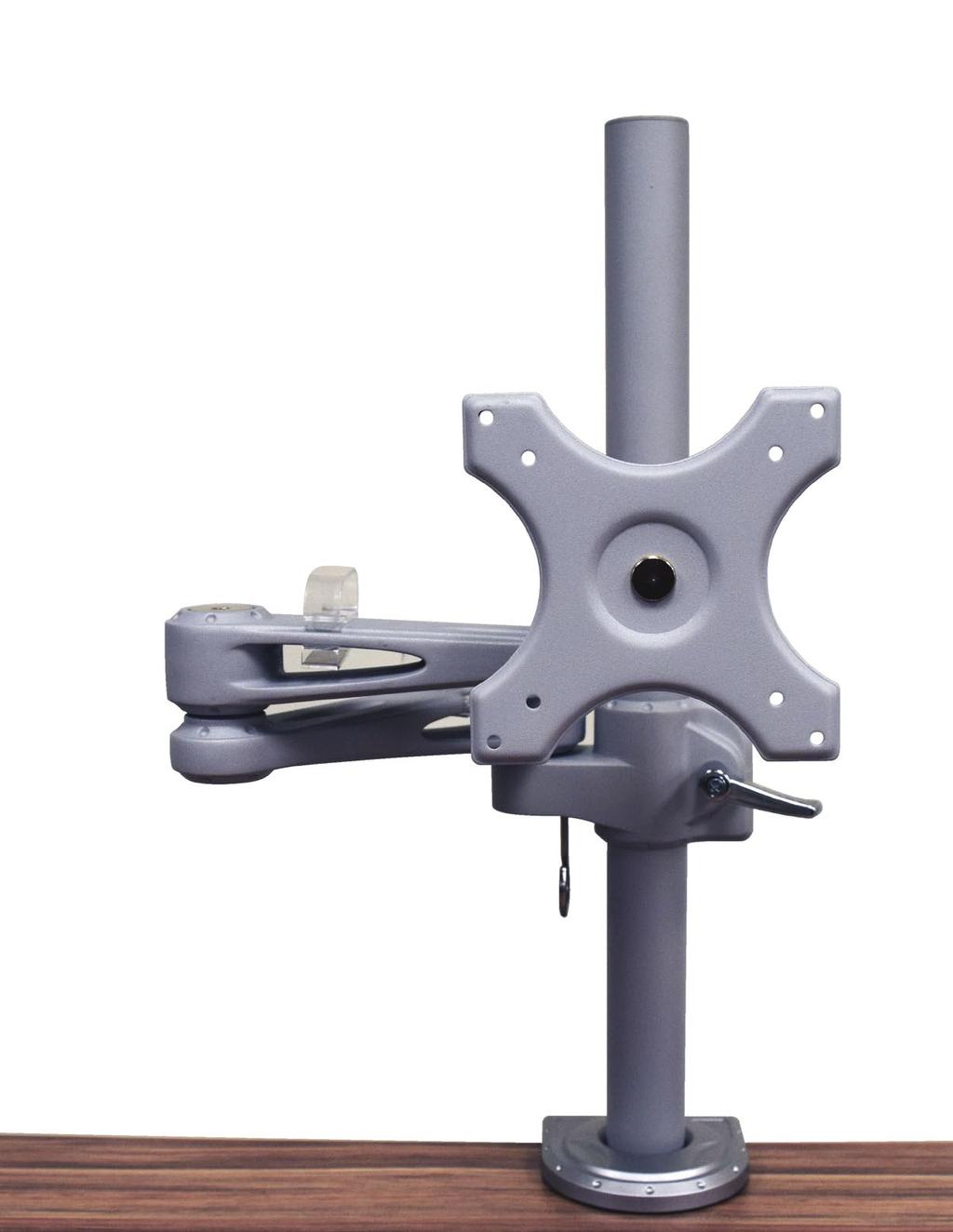 SINGLE MONITOR ARMS Clamp Mount or Grommet Mount Options (Must be specified separately) Our