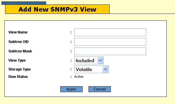 Chapter 11: SNMPv3 Figure 42. Add New SNMPv3 View Page 5. Configure the parameters, described in Table 23,