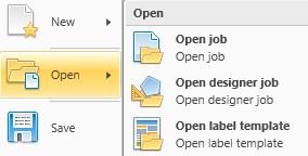 Save saves the current job. If the job has not been saved before a file name will be required (see Save as). If saved before the job will be overwritten.