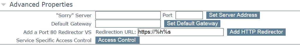 49. Click Add HTTP Redirector. 50. Expand the Real Servers section. 51. For Real Server Check Parameters ensure that HTTPS Protocol is selected. 52.