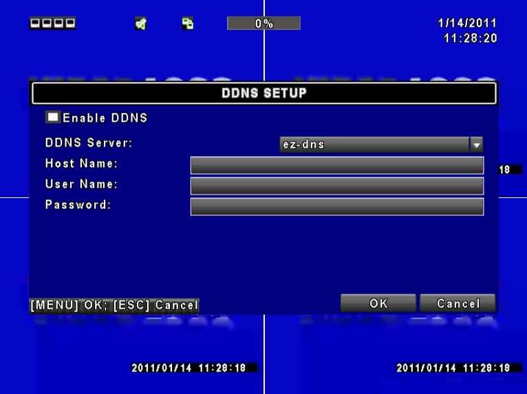 4.7.3 DDNS Setup Enable DDNS DDNS Server Host Name User