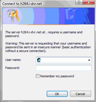 install the software to the PC. Step 2: A window will pop-up. Please enter the user name and password.