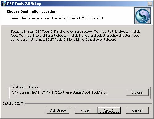 Select the installation path and