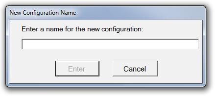 You can select the default configuration or another configuration if there are others available.