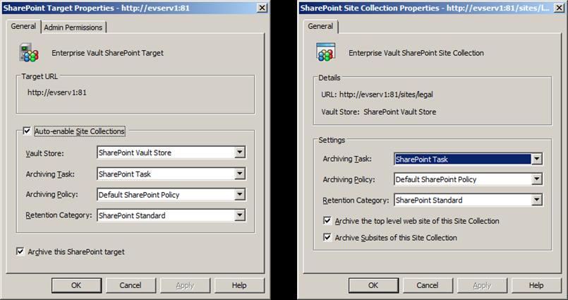 Figure 4 - SharePoint Target options Creating SharePoint Archiving Policies Know the Content before Archiving Before implementing SharePoint archiving, it is a good idea to know the nature of the