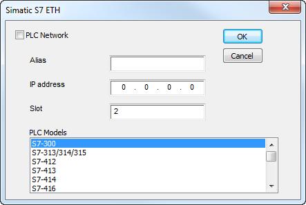 Protocol editor settings Tech-note Add [+] a driver in the Protocol editor and select the protocol called Simatic S7 ETH from the list of available protocols.