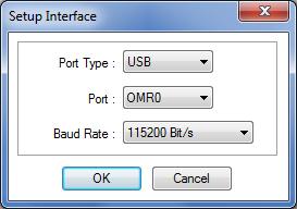 3 4 5 Select Select Interface - CJ2 USB/Serial Port from the Option Menu. Select Connect from the Network Menu.