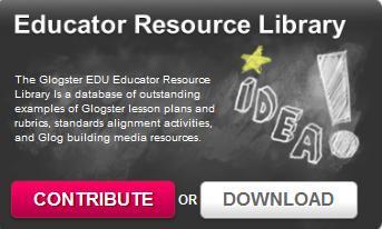 The Glogster EDU Educator Resource Library with access on the Homepage is a database of outstanding examples of Glogster lesson plans, standards aligned activities, and Glog building resources.