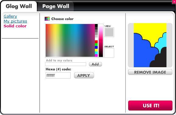 Apply additional options to your Glog Wall from this tab All of the changes need to be confirmed by
