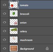 Go to File -> Open, and select the location where you have downloaded veggies.psd (It is likely in your downloads folder.