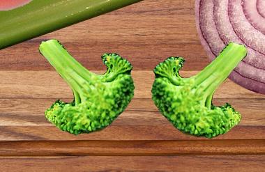 Then go to Edit->Transform->Flip horizontal: Now we will make our broccoli cast a shadow.