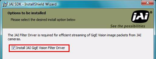 4 Install the JAI Filter Driver Figure 9.