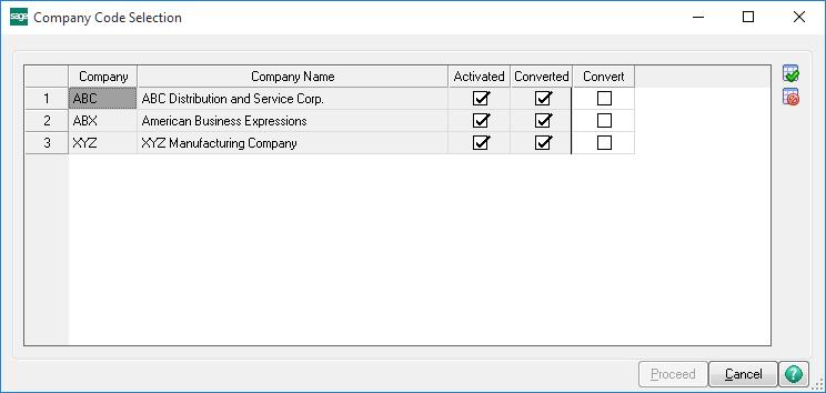 10 Extended Lot/Serial Numbers Multi-Convert Data: Multiple Companies can be converted at the same time for a given Enhancement.