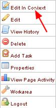 Choosing an edit mode When you hover your cursor over one of the silver access points, a dropdown list should appear.