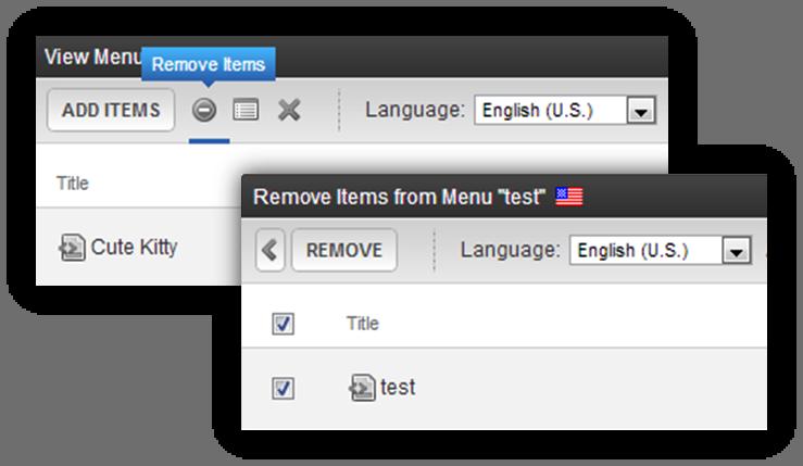 Now you should see a content item under the new subfolder. III. Remove Content Items in Submenu 1.