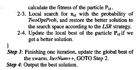 into local minima too early, due to the introduction of local search, and the fast evolve of the swarm.
