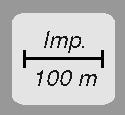 3 Key "Impulses per 100m" By pressing this key, you can enter the number of impulses per 100m that sensor A gives to the computer. Two possible procedures: 1.