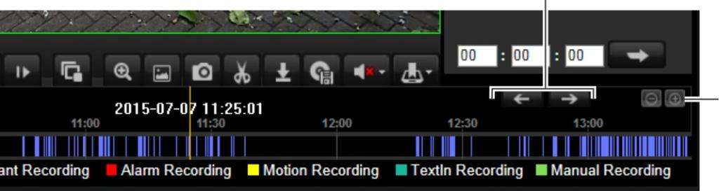 6BChapter 7: Searching files 4. Click Search. Motion events are highlighted as blue lines on the recording progress bar.