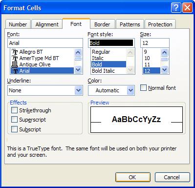 5a. Select the Format Cells option from the Format menu.