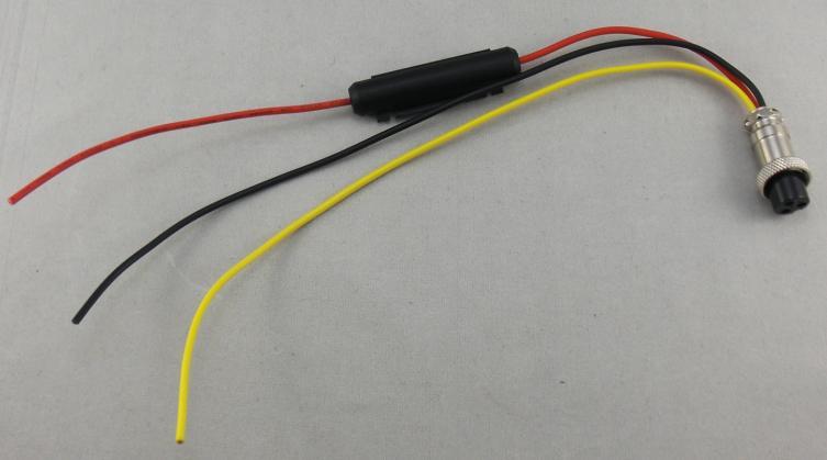 1.3 Power connection Red: POSITIVE Black: NEGATIVE. Yellow: FIREWIRE(ACC).