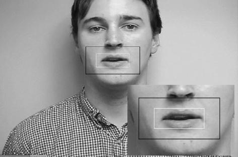 1196 EURASIP Journal on Applied Signal Processing Figure 10: Locating the smaller and larger lip region. Figure 12: Poor mouth contour after edge detection.