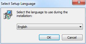 as shown below: Figure (1) Select the language you want to use in the installation: English 简体中文 Português русский, click "OK" Follow the prompts and click "Next" Until the "Finish" button appears,