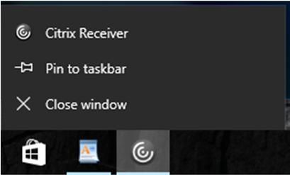 TIP: Window Users Pin Citrix Receiver to your taskbar for quick easy access.