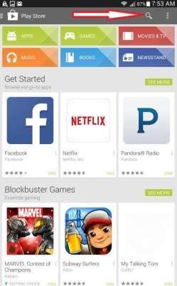2. Once the Play Store is loaded