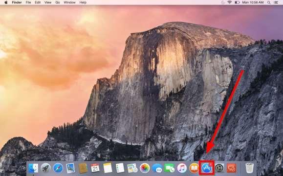 1. First access the App store on your Mac, usually located on the quick launch bar at the