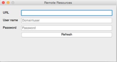 8. Remote resources setup window will appear. Enter in the server https://rd3745.codemetro.com.
