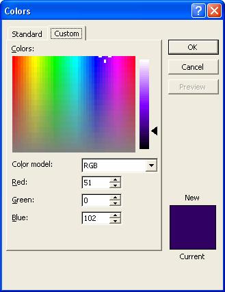To see other colours click on the More Colors command. This will allow you to select more colours, or define your own colours. 6.3.1.7 Apply shadow to text.