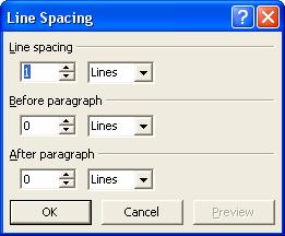 You may wish to adjust the line spacing to make text easier to read, or to make text fit on a slide.