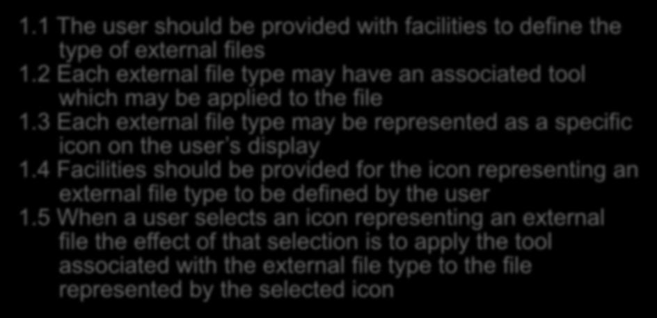 3 Each external file type may be represented as a specific icon on the user s display 1.
