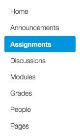 1. In Course Navigation, click the Assignments link. 2. In an Assignment Group header, click the Add icon. 3.