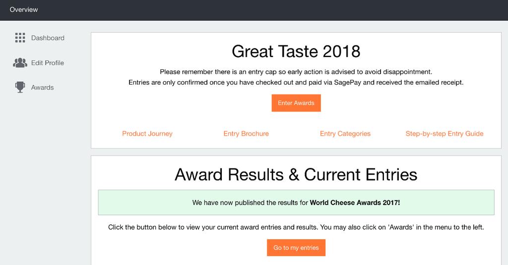 3. Entering Great Taste 2018 Downloads Click to download the five entry information documents to enter Great Taste 2018: Entry
