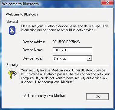 3. When the drivers are completely loaded, the BlueSoleil software will ask you for the name and the device type of your computer so that other Bluetooth devices can correctly identify it.