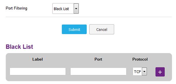 View Services and Applications on the Whitelist and Remove a Service or Application From the List on page 45 Disable Port Forwarding on page 41 Block Specific Services and Applications From Accessing