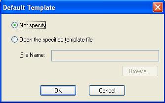 6.1.6 [Settings] Menu 6.1.6.1 [Default Template ] Sets the template used during program startup when the quantitative calibration program is set as the run application for currently connected accessories.