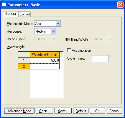 9.2.5 [Parameters ] There are two modes for creating a parameter curve template: Basic Mode and Advanced Mode.