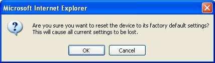 The system then prompts you to reboot the device. Click on the OK button to continue.